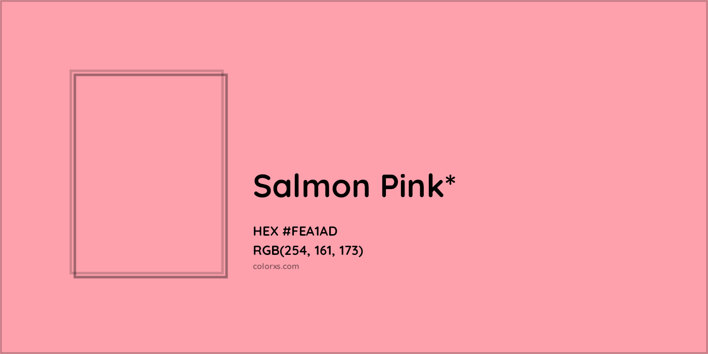 HEX #FEA1AD Color Name, Color Code, Palettes, Similar Paints, Images