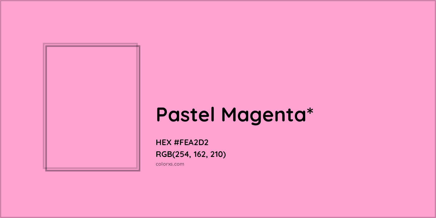 HEX #FEA2D2 Color Name, Color Code, Palettes, Similar Paints, Images
