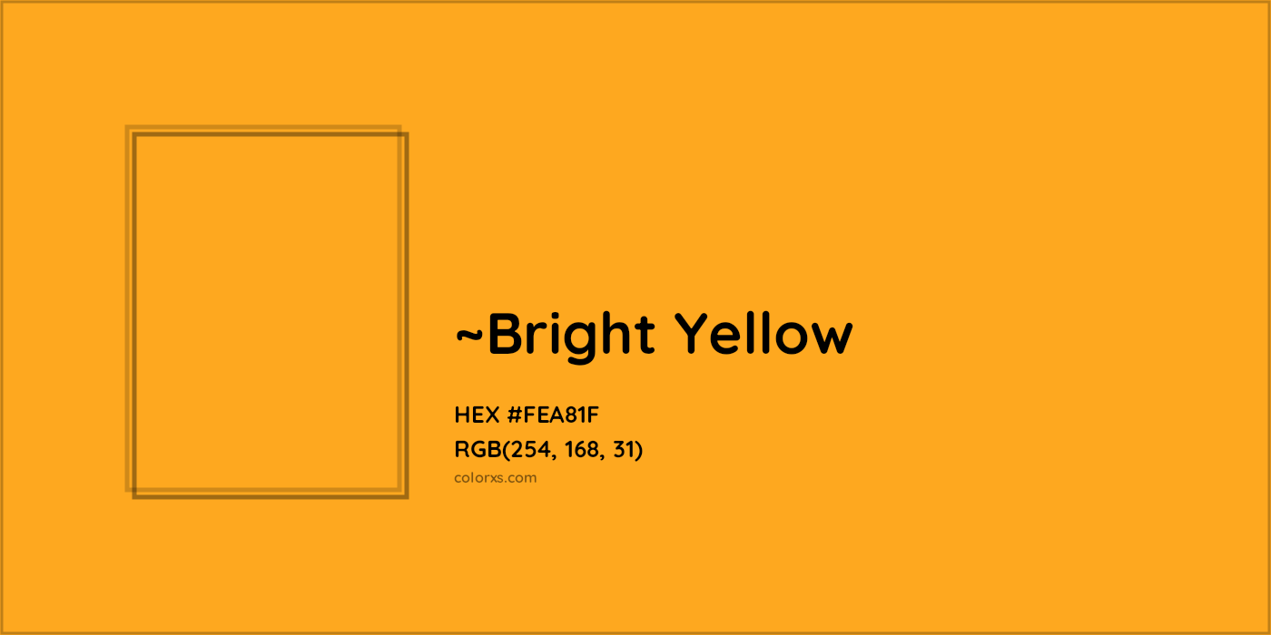 HEX #FEA81F Color Name, Color Code, Palettes, Similar Paints, Images
