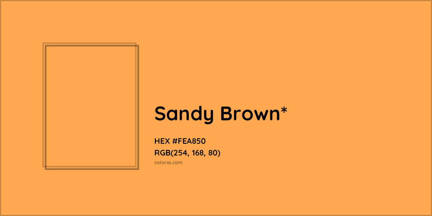 HEX #FEA850 Color Name, Color Code, Palettes, Similar Paints, Images