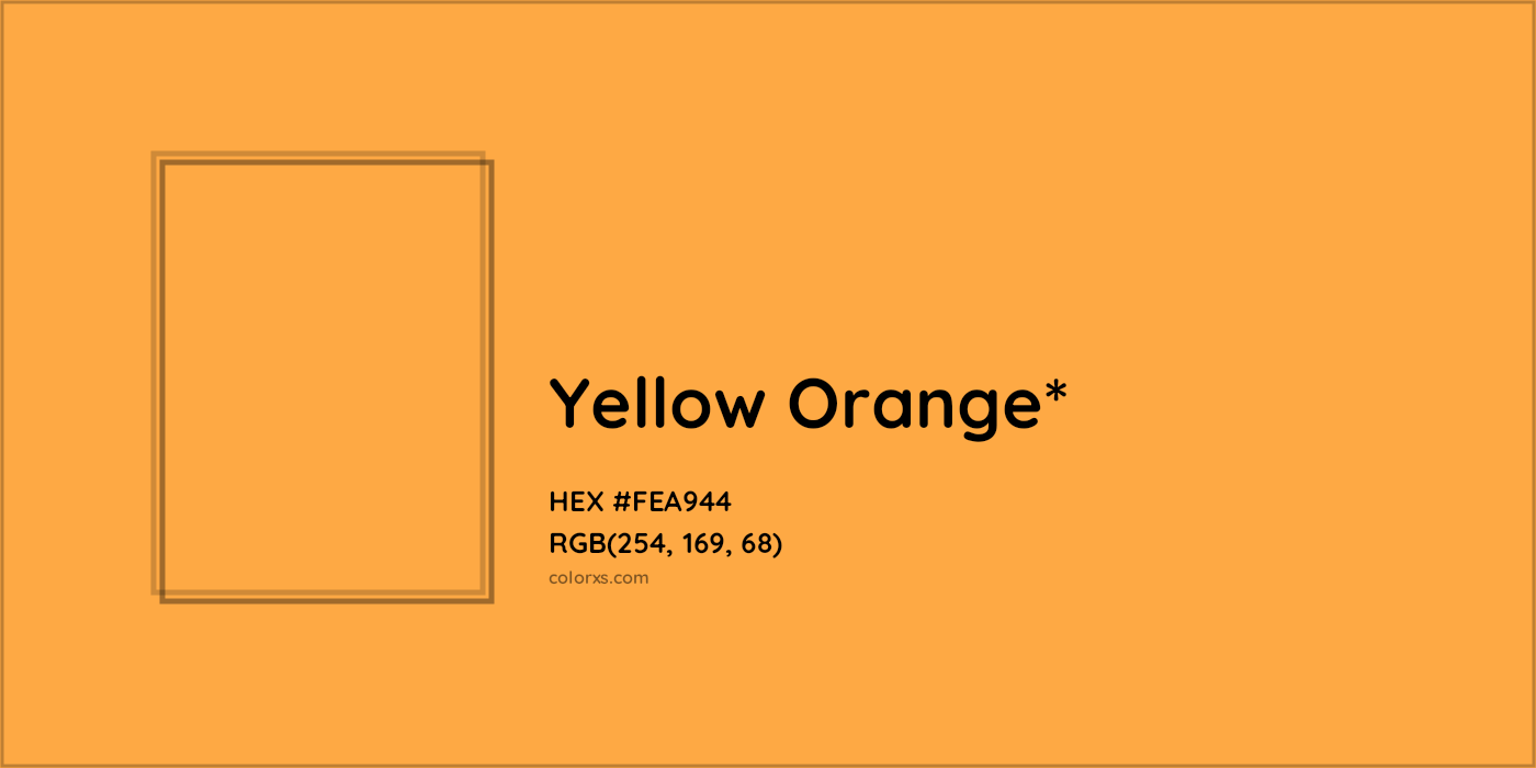 HEX #FEA944 Color Name, Color Code, Palettes, Similar Paints, Images
