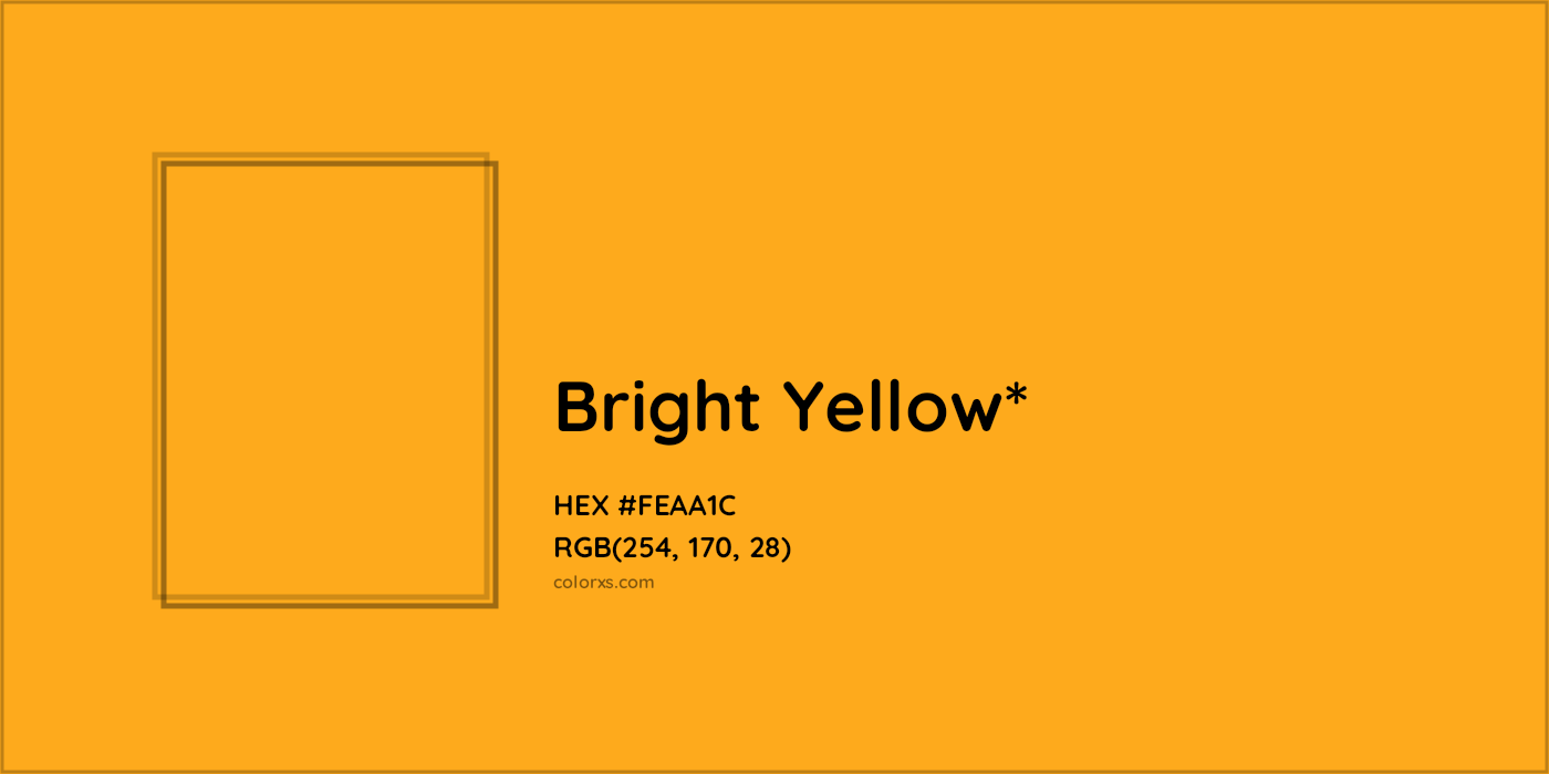 HEX #FEAA1C Color Name, Color Code, Palettes, Similar Paints, Images