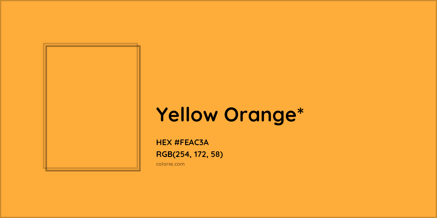 HEX #FEAC3A Color Name, Color Code, Palettes, Similar Paints, Images