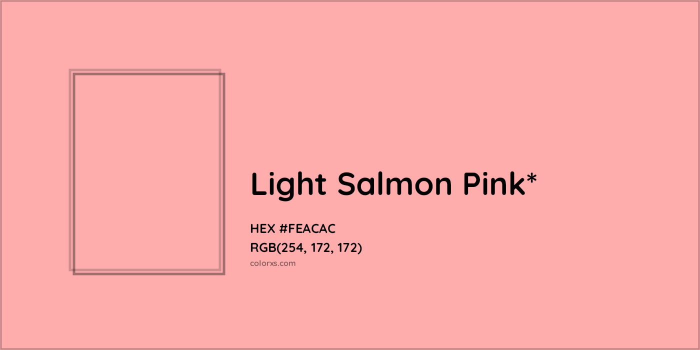 HEX #FEACAC Color Name, Color Code, Palettes, Similar Paints, Images