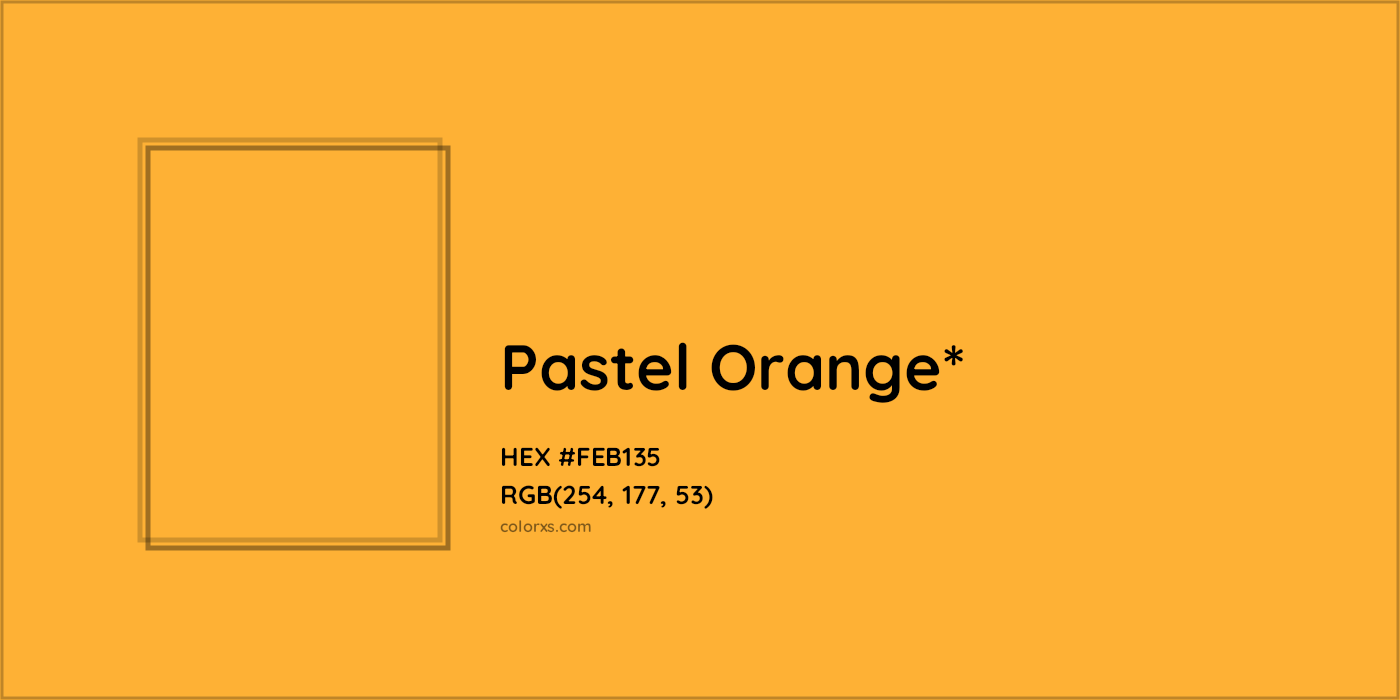 HEX #FEB135 Color Name, Color Code, Palettes, Similar Paints, Images