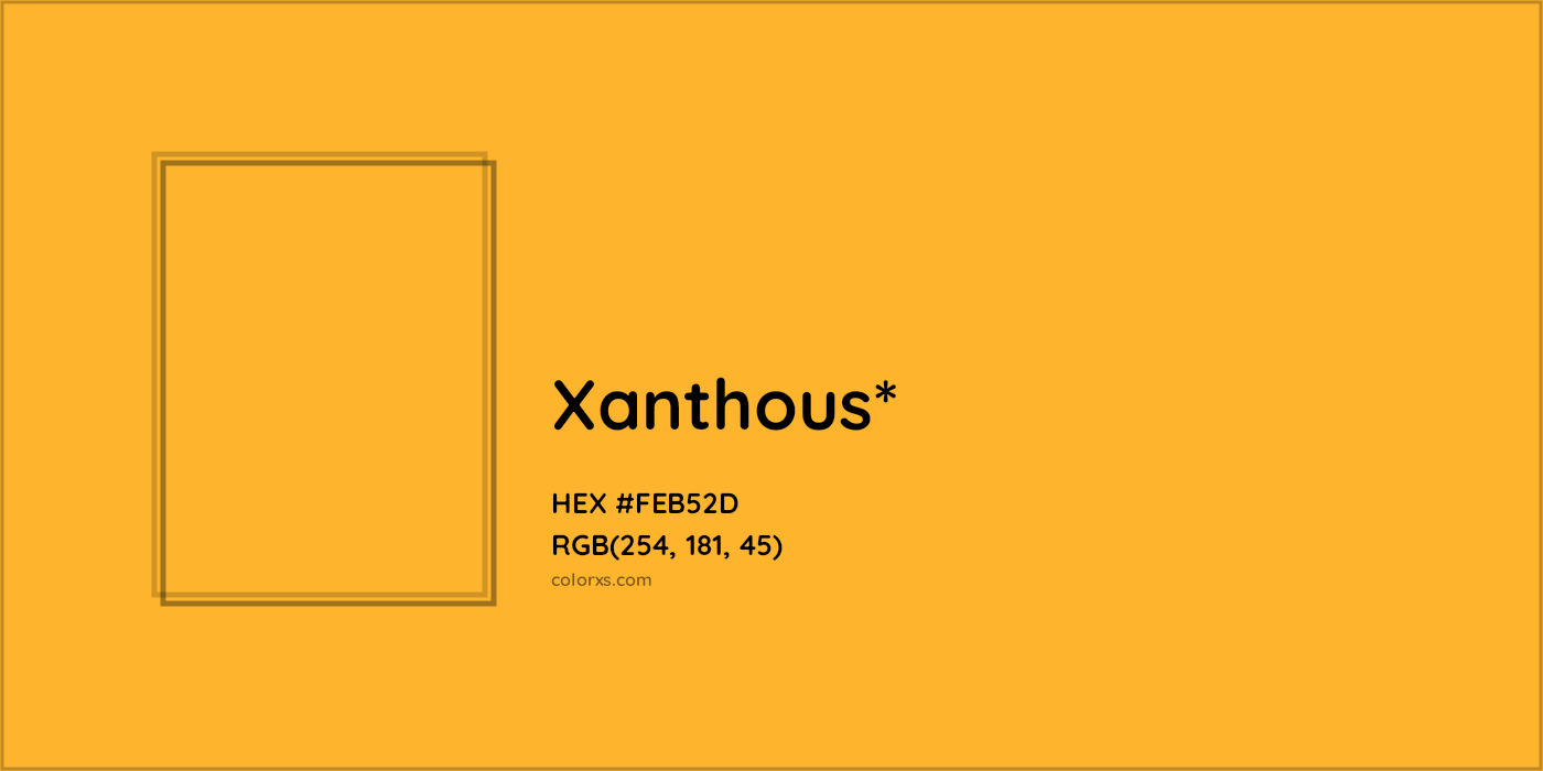 HEX #FEB52D Color Name, Color Code, Palettes, Similar Paints, Images