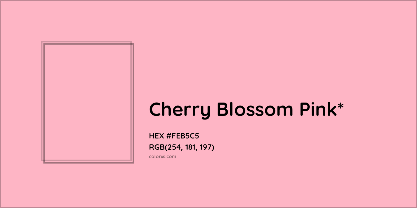 HEX #FEB5C5 Color Name, Color Code, Palettes, Similar Paints, Images