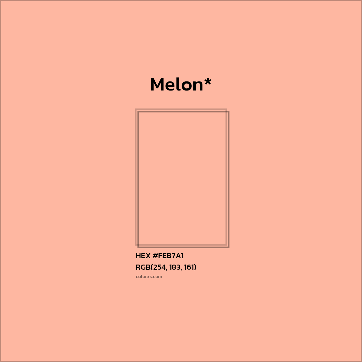 HEX #FEB7A1 Color Name, Color Code, Palettes, Similar Paints, Images