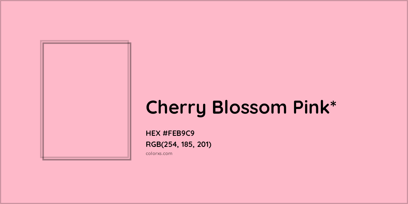 HEX #FEB9C9 Color Name, Color Code, Palettes, Similar Paints, Images