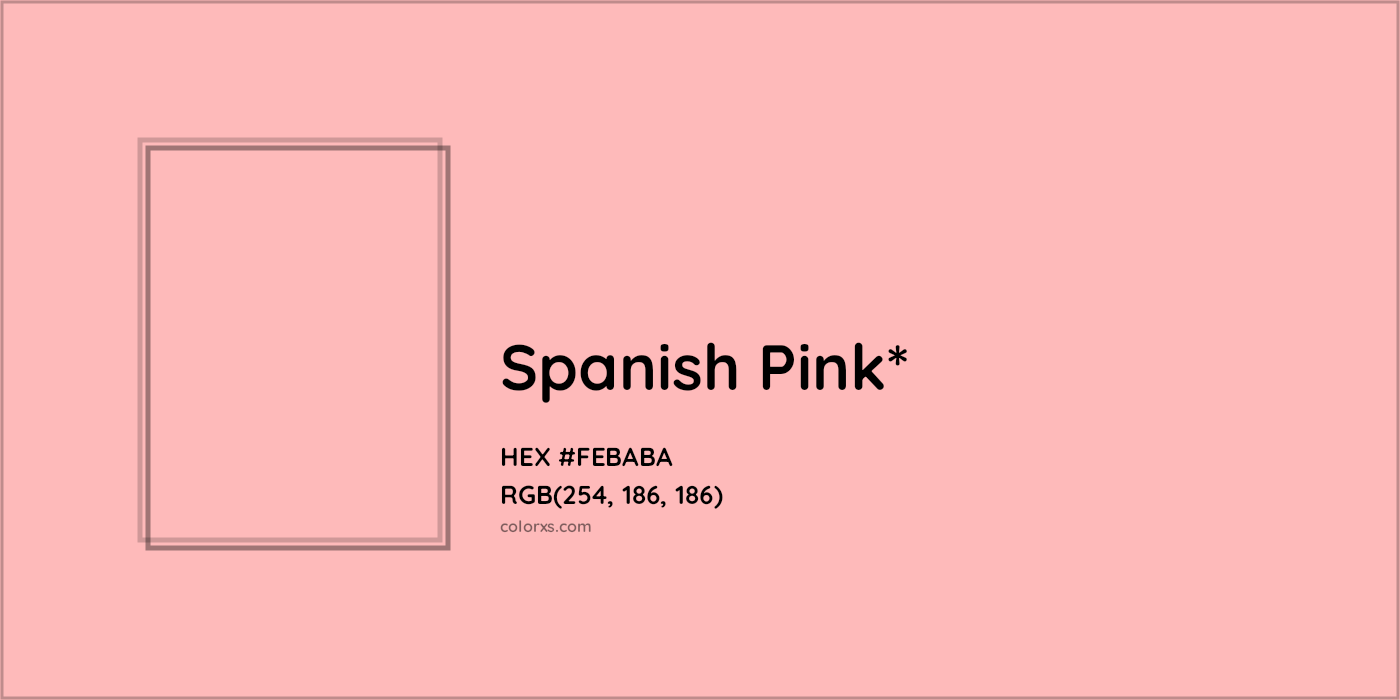 HEX #FEBABA Color Name, Color Code, Palettes, Similar Paints, Images