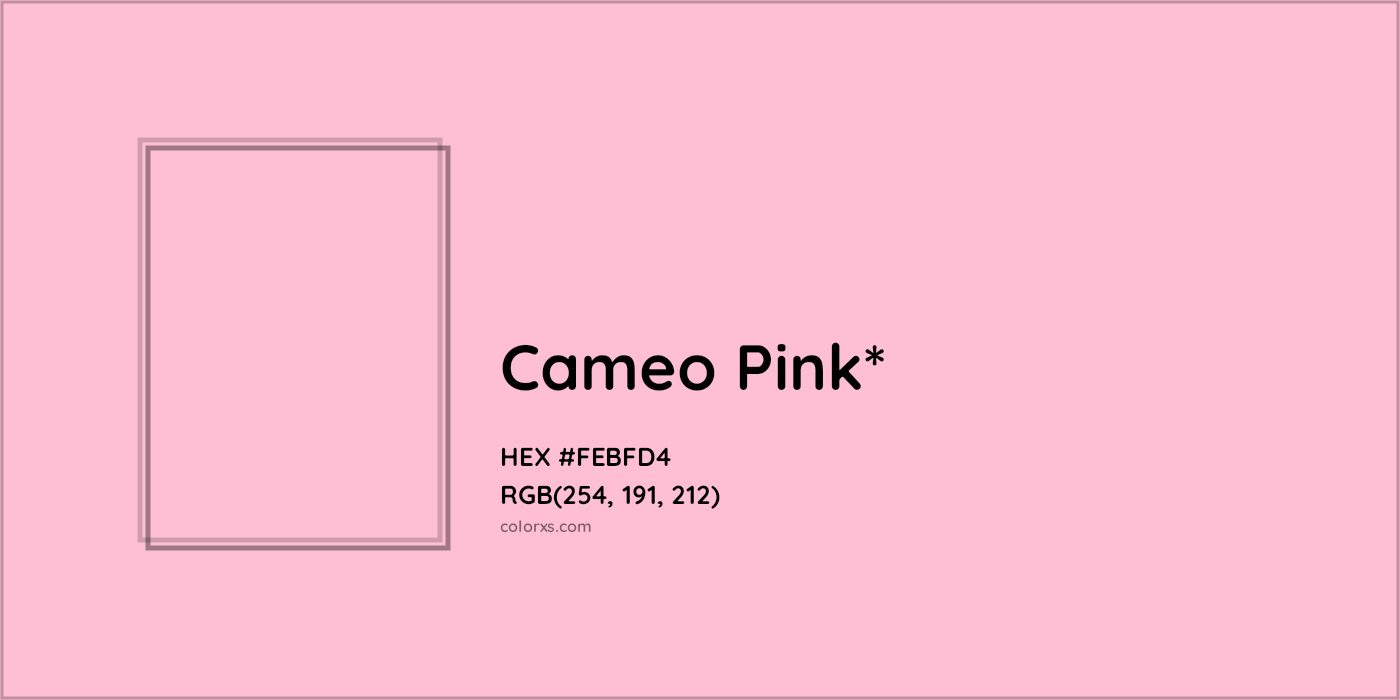HEX #FEBFD4 Color Name, Color Code, Palettes, Similar Paints, Images