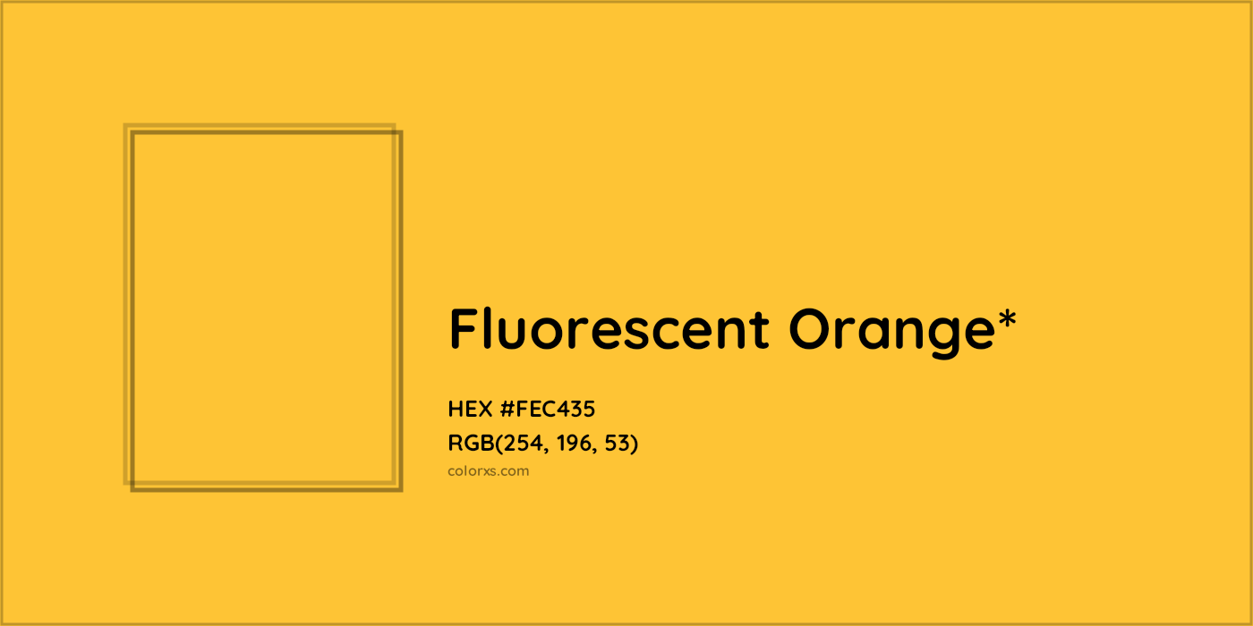 HEX #FEC435 Color Name, Color Code, Palettes, Similar Paints, Images