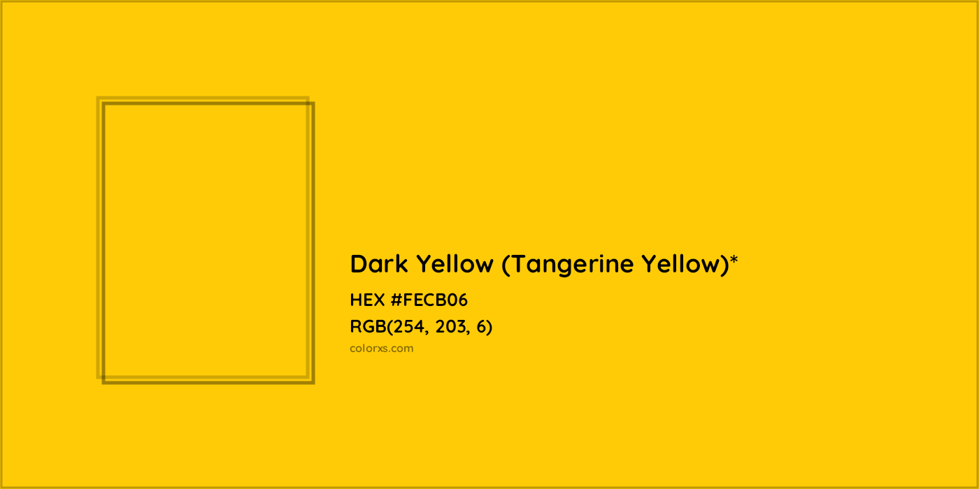 HEX #FECB06 Color Name, Color Code, Palettes, Similar Paints, Images