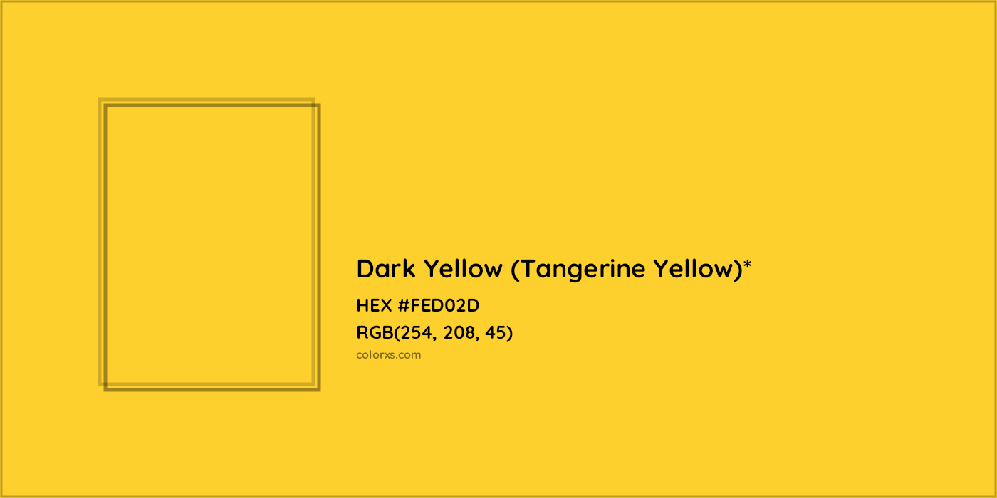 HEX #FED02D Color Name, Color Code, Palettes, Similar Paints, Images