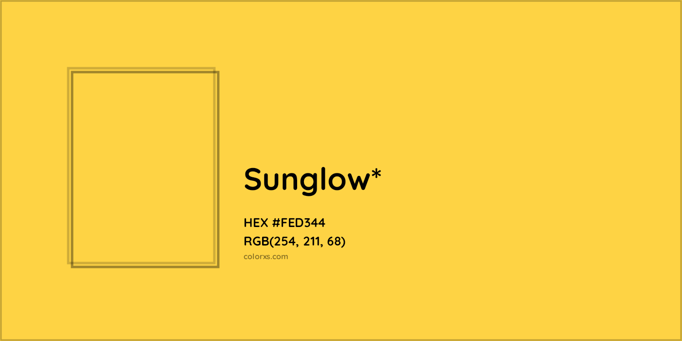 HEX #FED344 Color Name, Color Code, Palettes, Similar Paints, Images