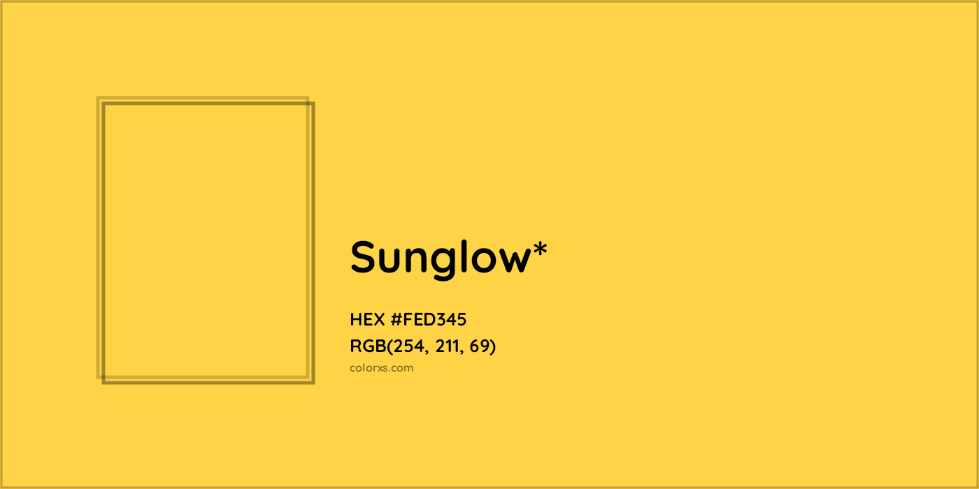 HEX #FED345 Color Name, Color Code, Palettes, Similar Paints, Images