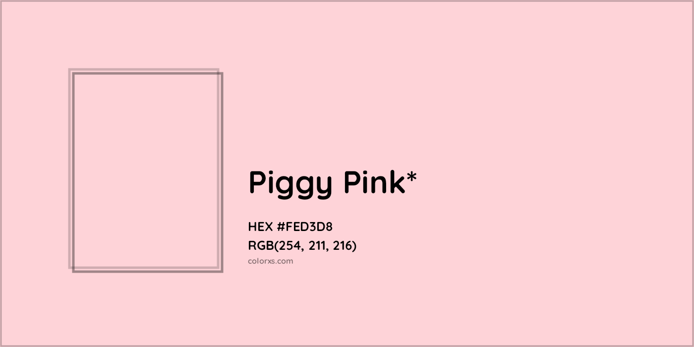 HEX #FED3D8 Color Name, Color Code, Palettes, Similar Paints, Images