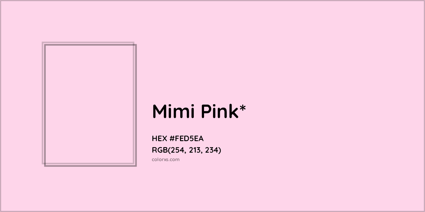 HEX #FED5EA Color Name, Color Code, Palettes, Similar Paints, Images