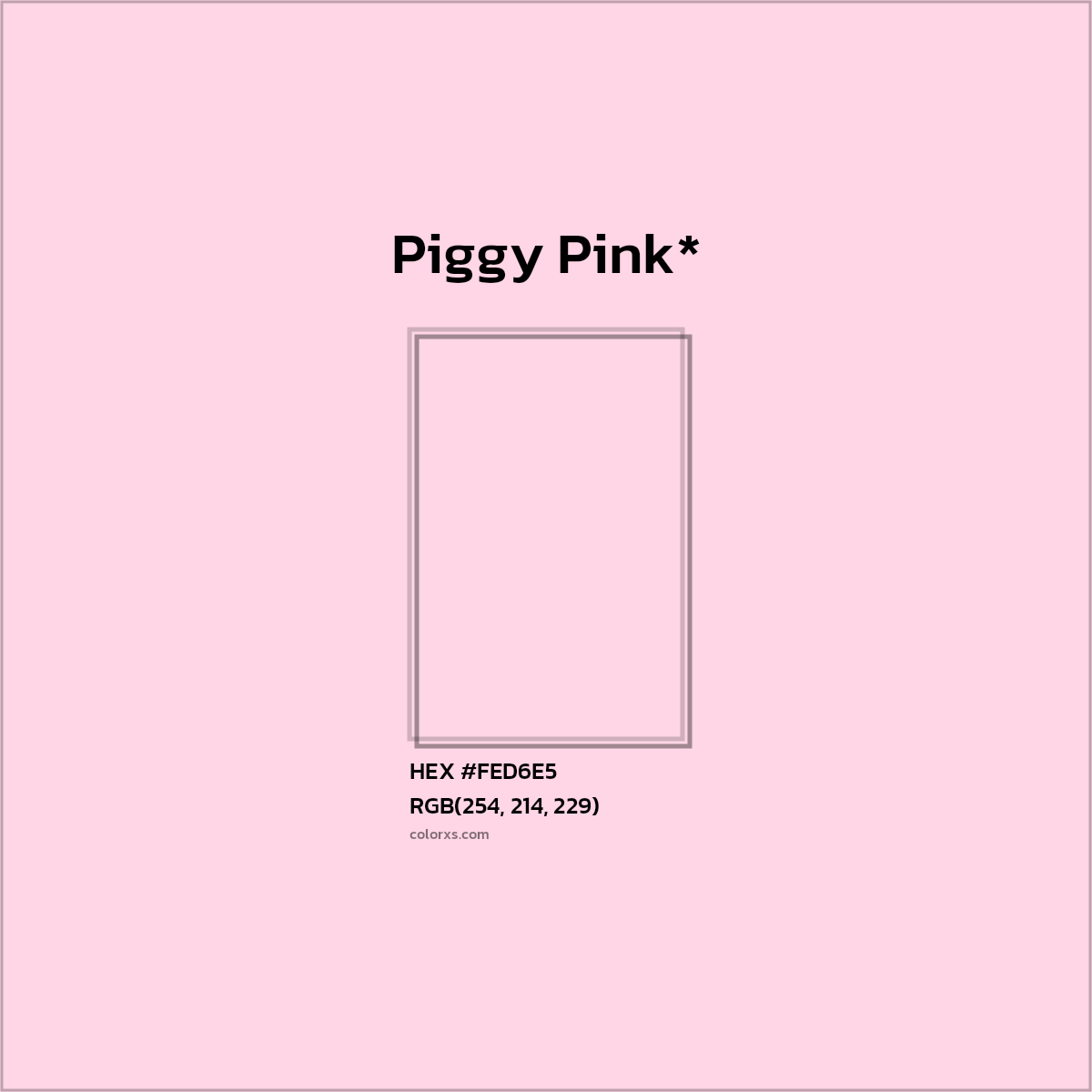 HEX #FED6E5 Color Name, Color Code, Palettes, Similar Paints, Images