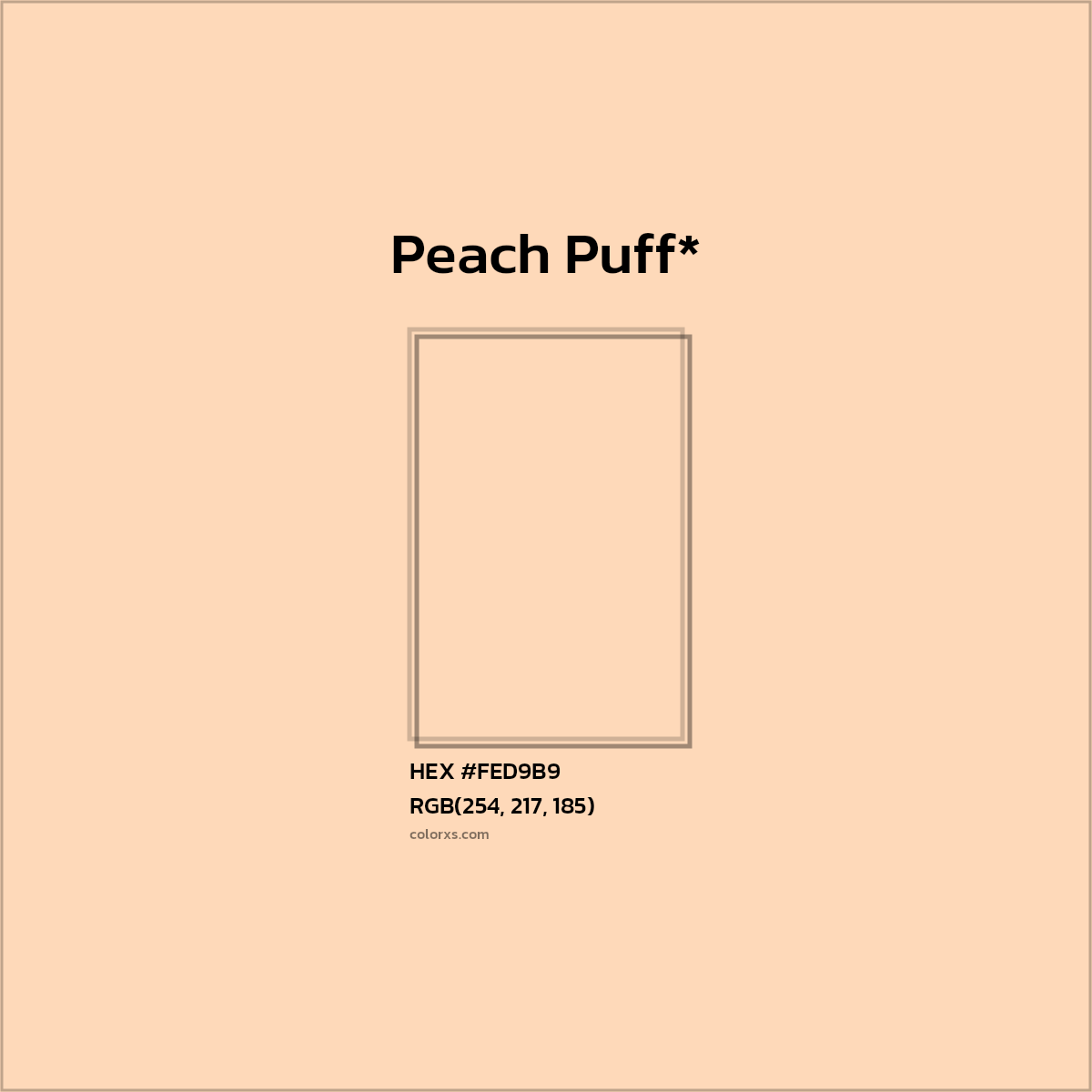 HEX #FED9B9 Color Name, Color Code, Palettes, Similar Paints, Images