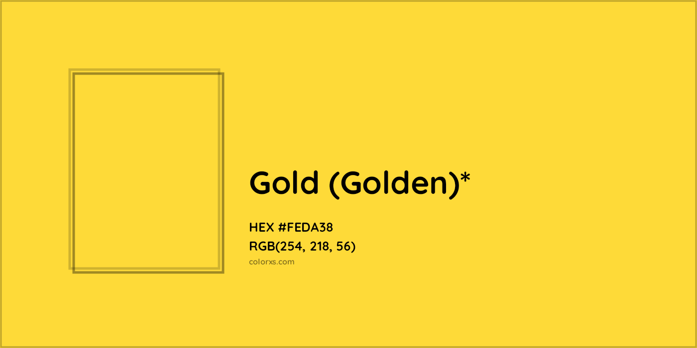 HEX #FEDA38 Color Name, Color Code, Palettes, Similar Paints, Images