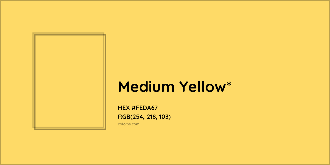 HEX #FEDA67 Color Name, Color Code, Palettes, Similar Paints, Images