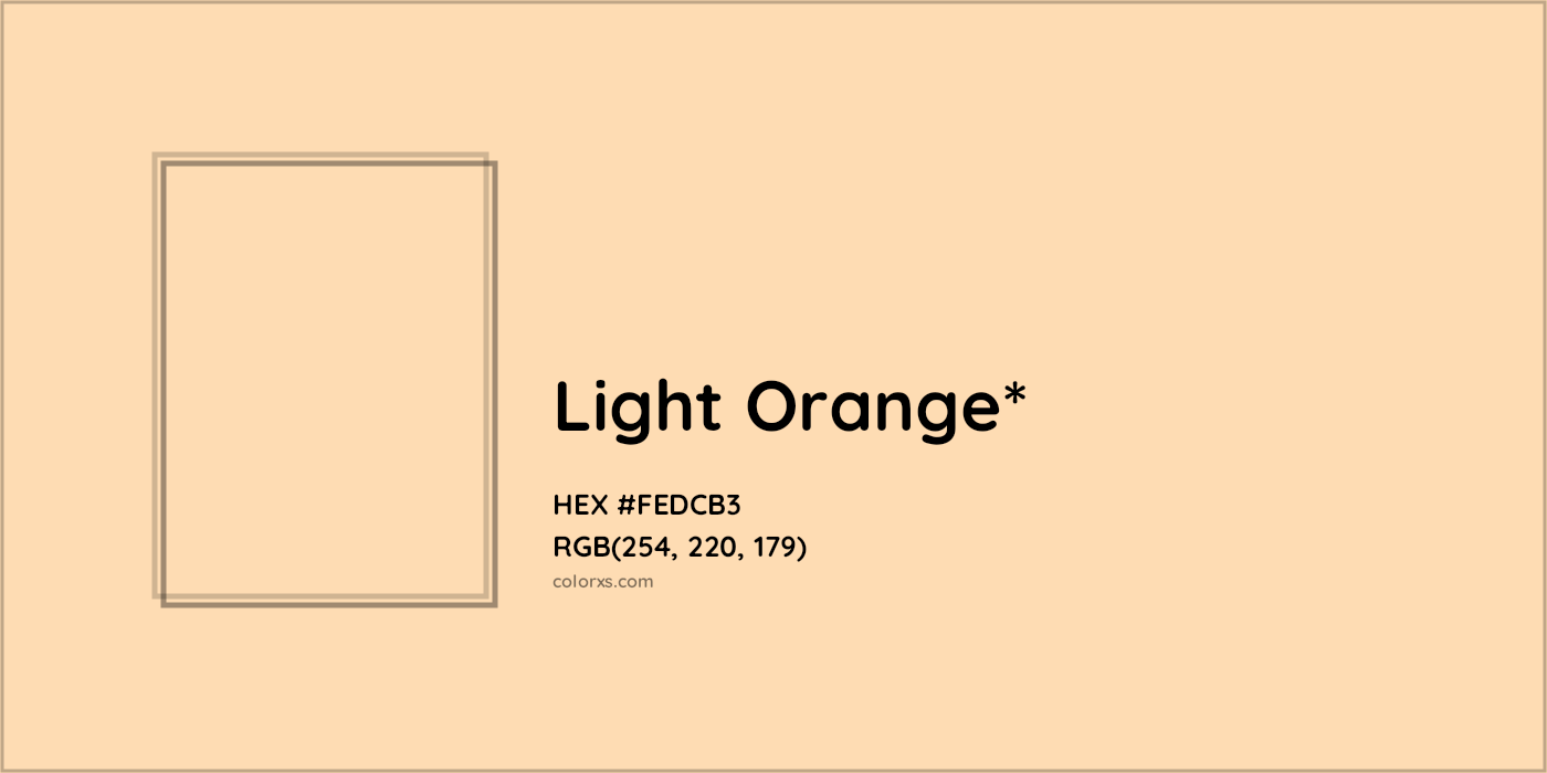 HEX #FEDCB3 Color Name, Color Code, Palettes, Similar Paints, Images