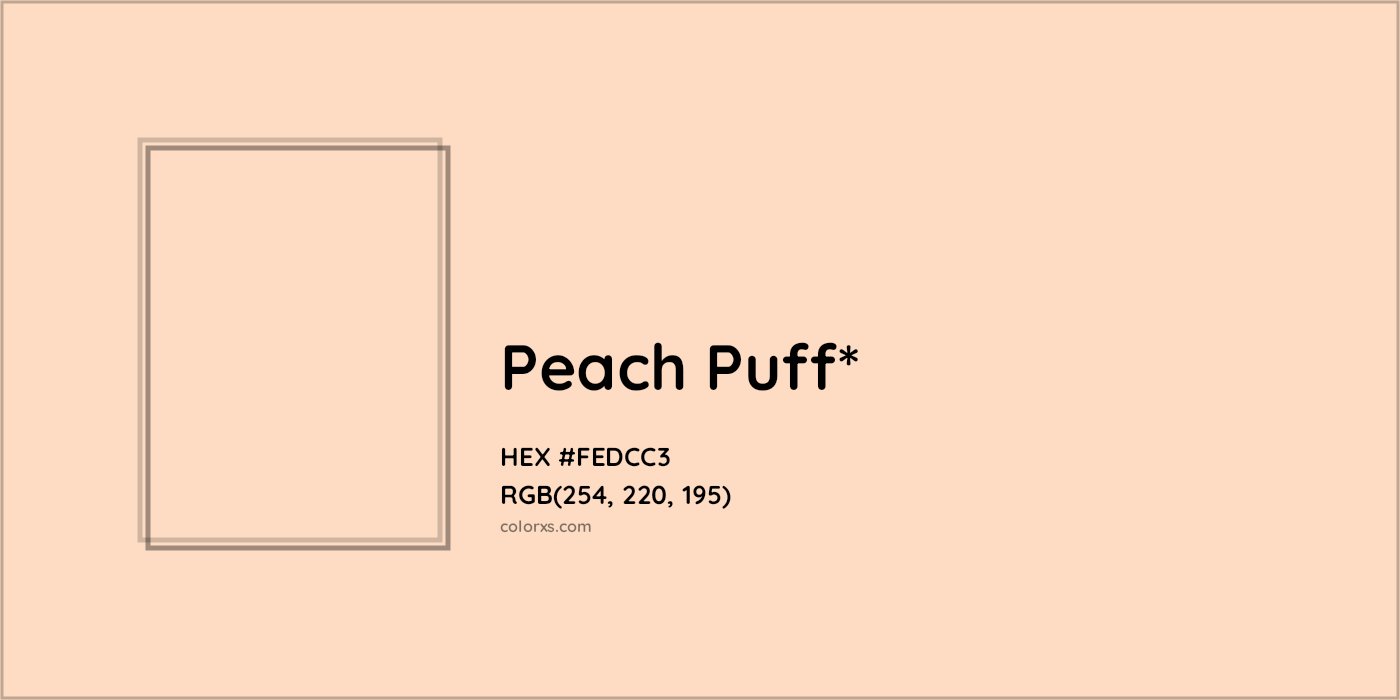 HEX #FEDCC3 Color Name, Color Code, Palettes, Similar Paints, Images
