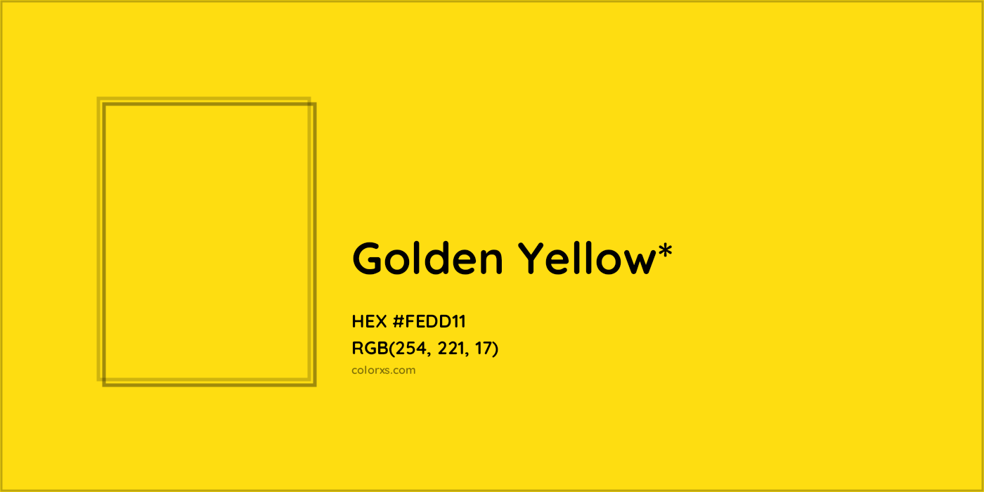 HEX #FEDD11 Color Name, Color Code, Palettes, Similar Paints, Images