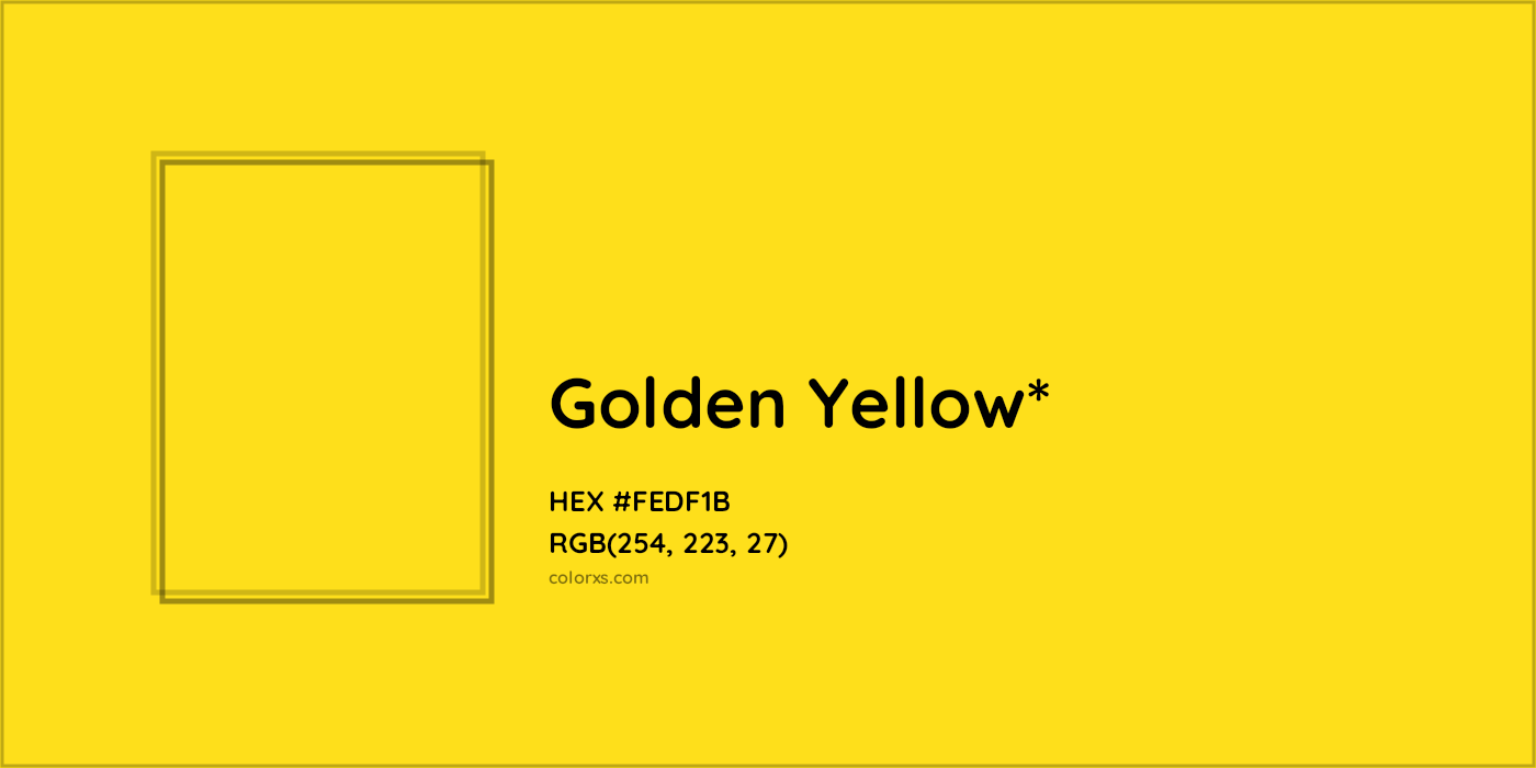 HEX #FEDF1B Color Name, Color Code, Palettes, Similar Paints, Images