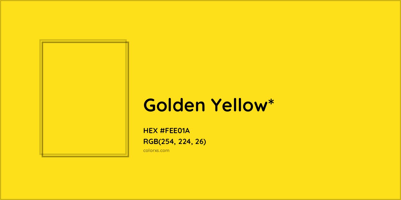 HEX #FEE01A Color Name, Color Code, Palettes, Similar Paints, Images
