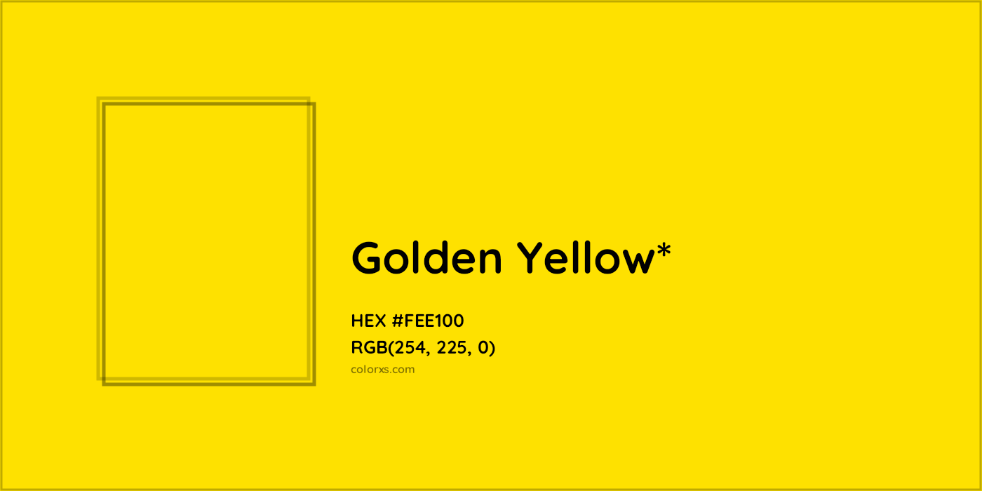 HEX #FEE100 Color Name, Color Code, Palettes, Similar Paints, Images