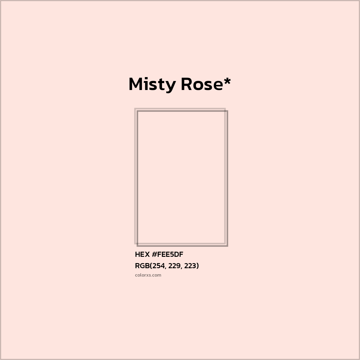 HEX #FEE5DF Color Name, Color Code, Palettes, Similar Paints, Images