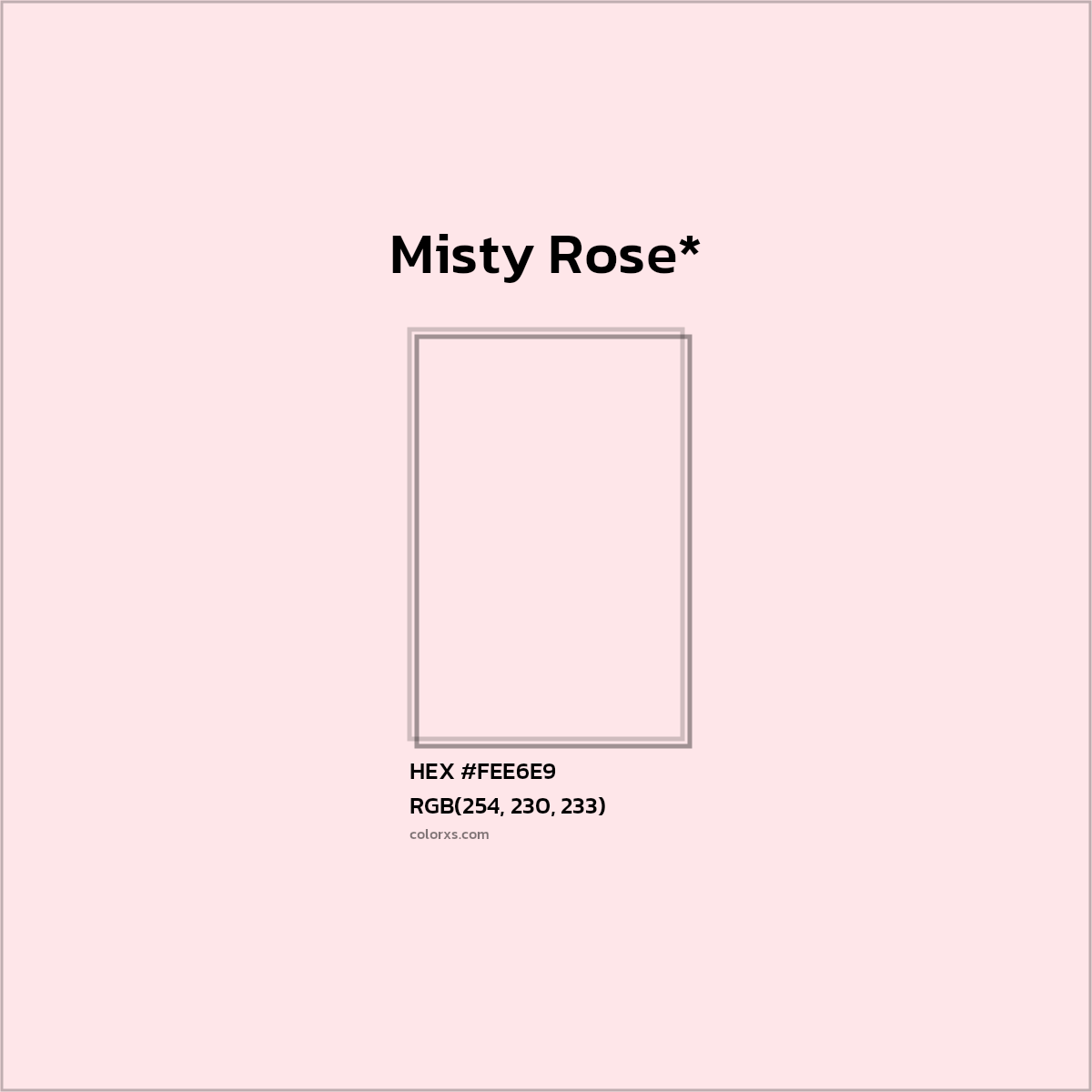 HEX #FEE6E9 Color Name, Color Code, Palettes, Similar Paints, Images