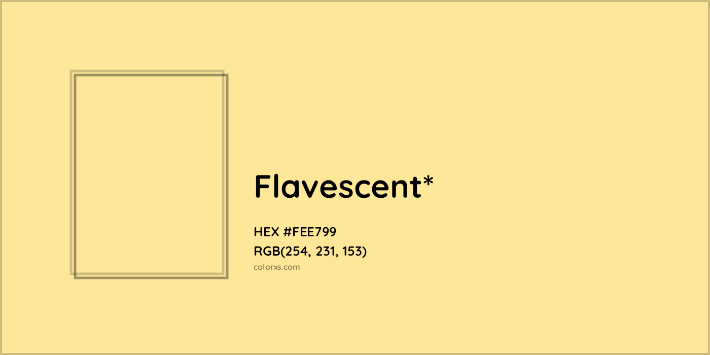 HEX #FEE799 Color Name, Color Code, Palettes, Similar Paints, Images