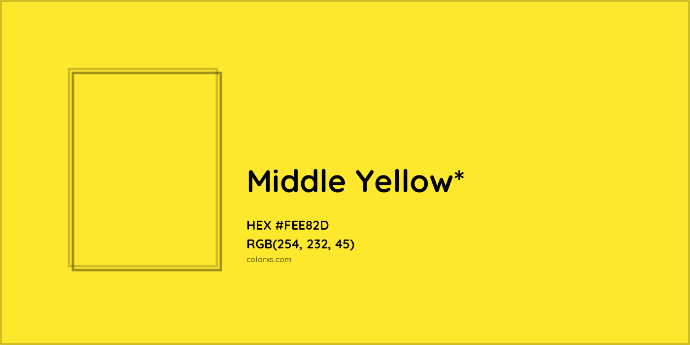 HEX #FEE82D Color Name, Color Code, Palettes, Similar Paints, Images