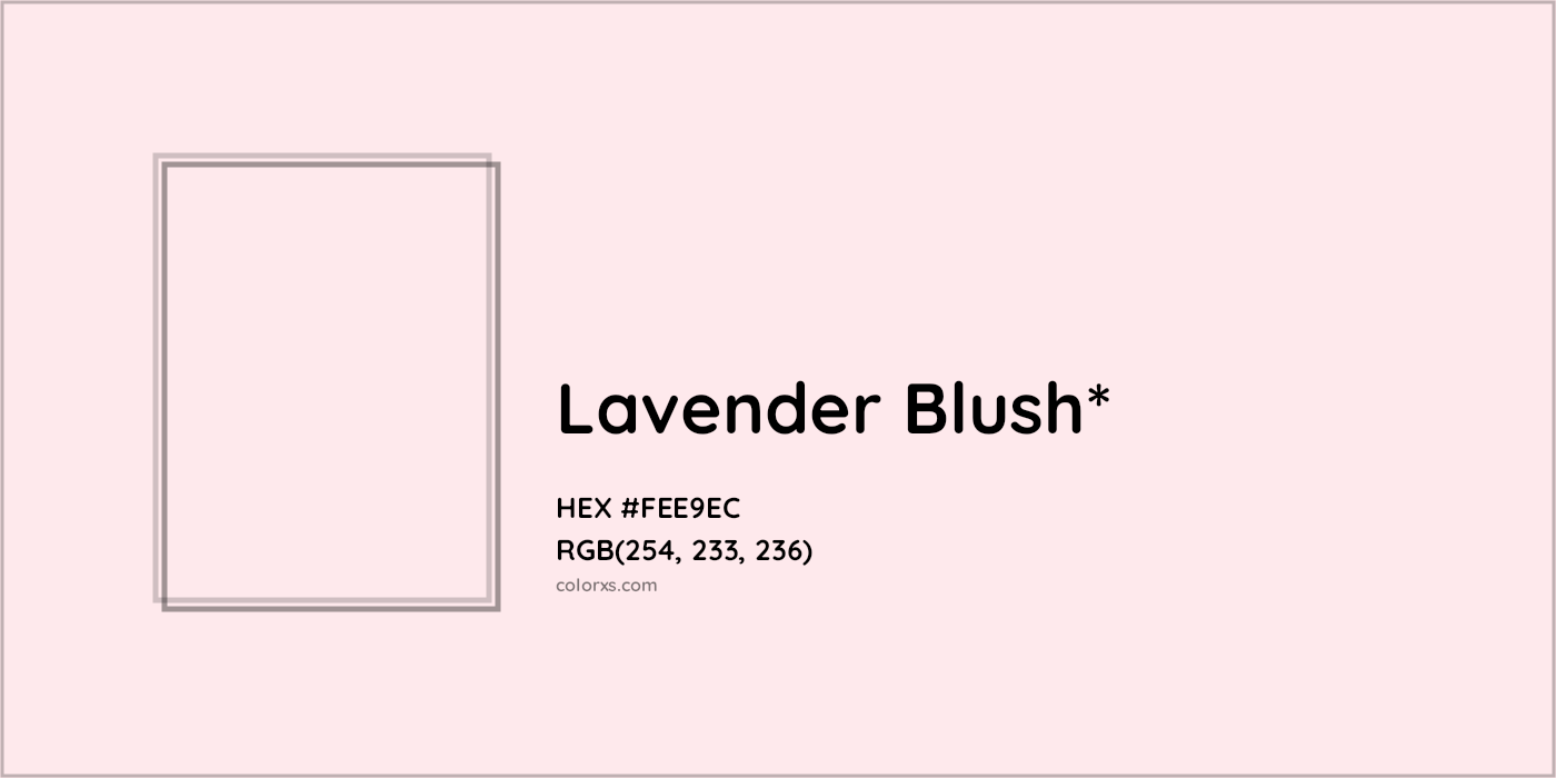 HEX #FEE9EC Color Name, Color Code, Palettes, Similar Paints, Images