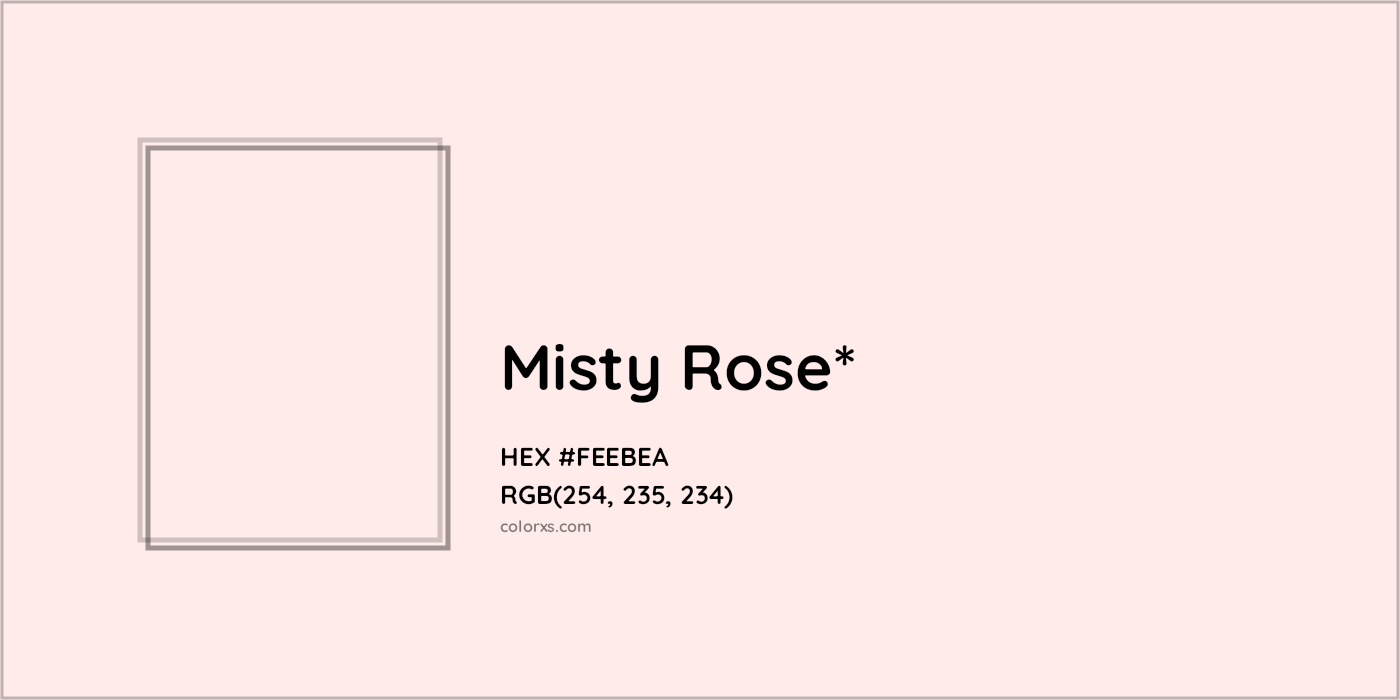 HEX #FEEBEA Color Name, Color Code, Palettes, Similar Paints, Images