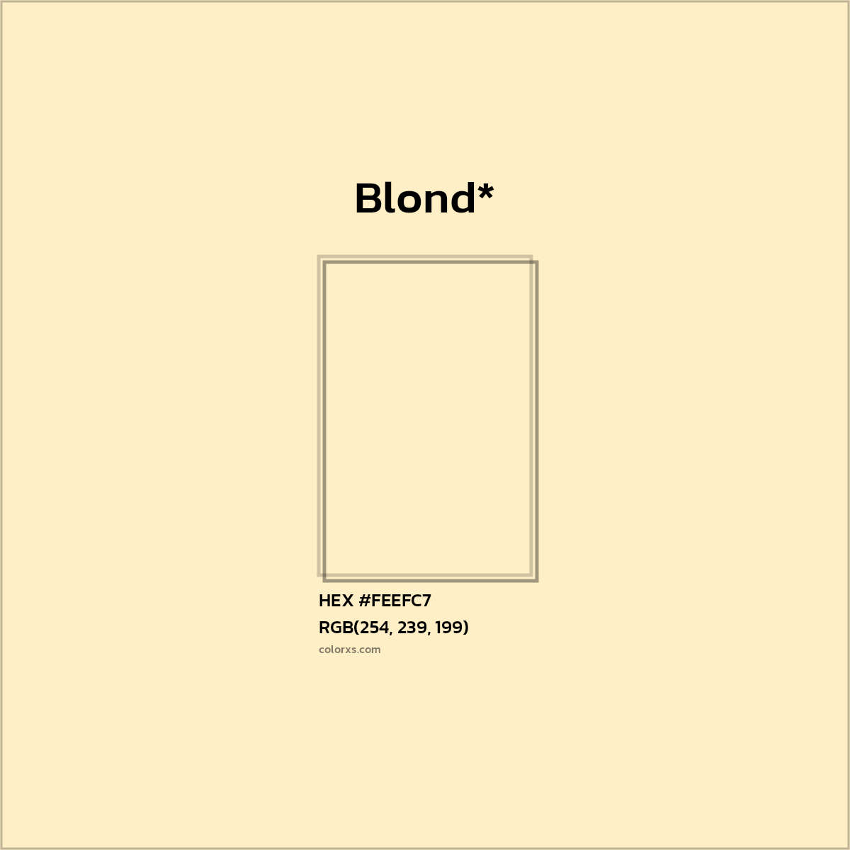 HEX #FEEFC7 Color Name, Color Code, Palettes, Similar Paints, Images