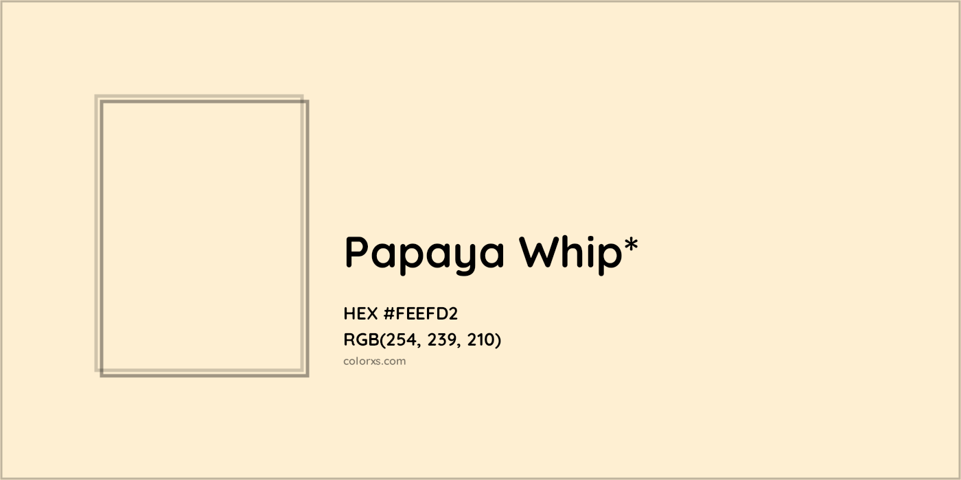 HEX #FEEFD2 Color Name, Color Code, Palettes, Similar Paints, Images