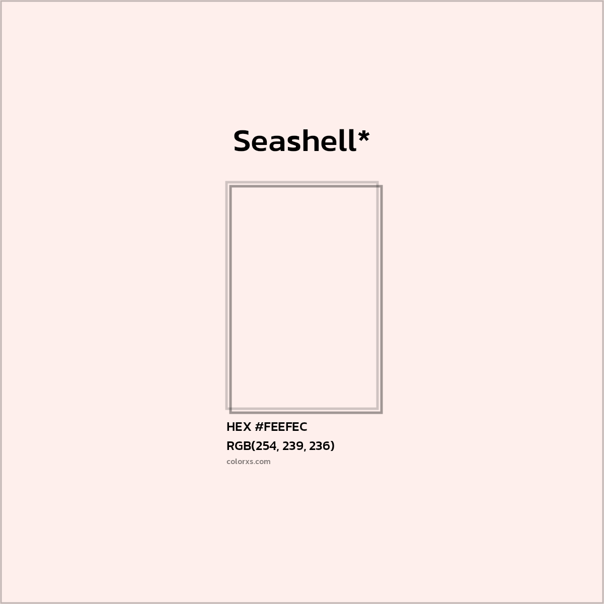 HEX #FEEFEC Color Name, Color Code, Palettes, Similar Paints, Images
