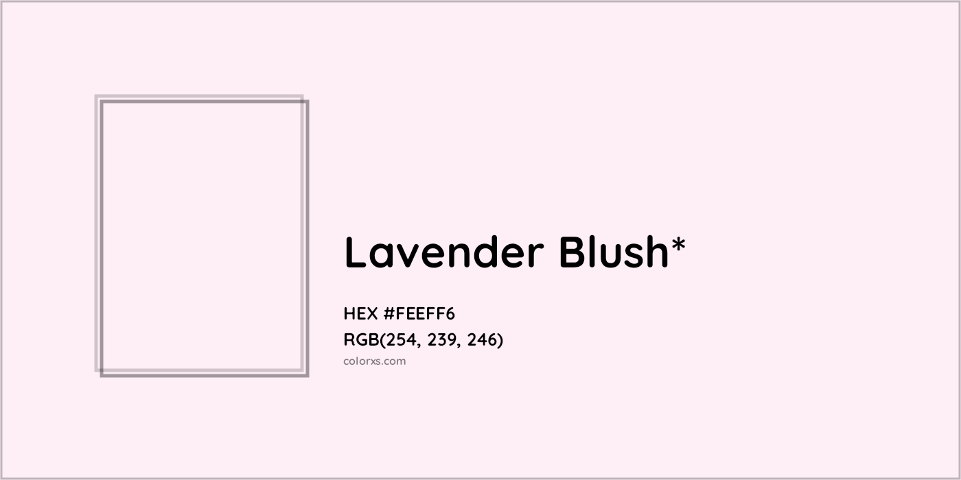 HEX #FEEFF6 Color Name, Color Code, Palettes, Similar Paints, Images