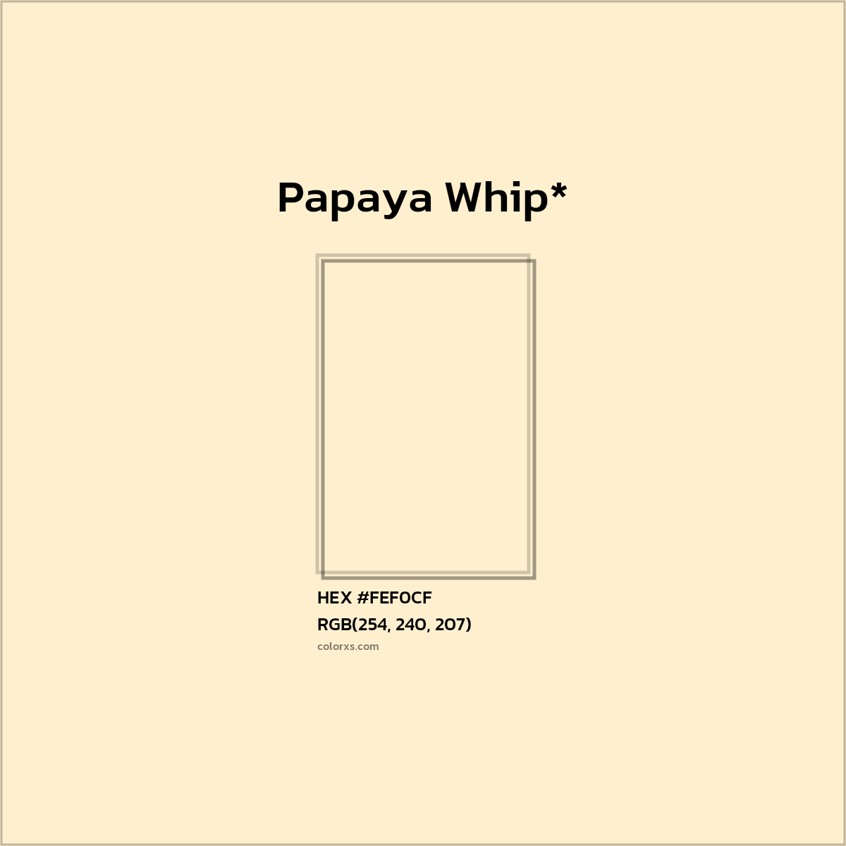 HEX #FEF0CF Color Name, Color Code, Palettes, Similar Paints, Images