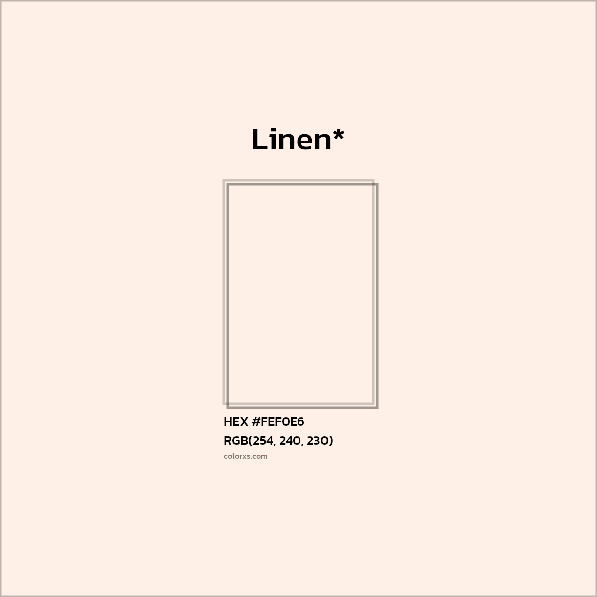 HEX #FEF0E6 Color Name, Color Code, Palettes, Similar Paints, Images