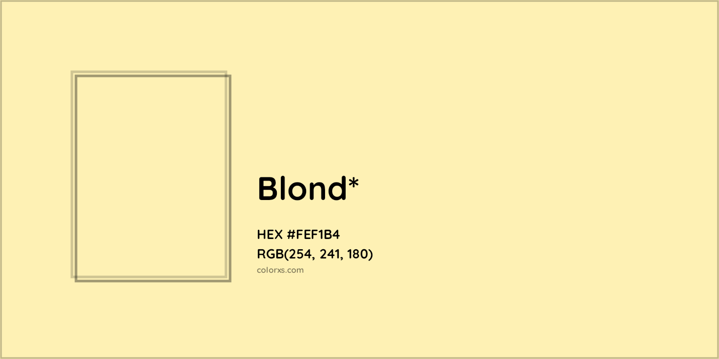 HEX #FEF1B4 Color Name, Color Code, Palettes, Similar Paints, Images