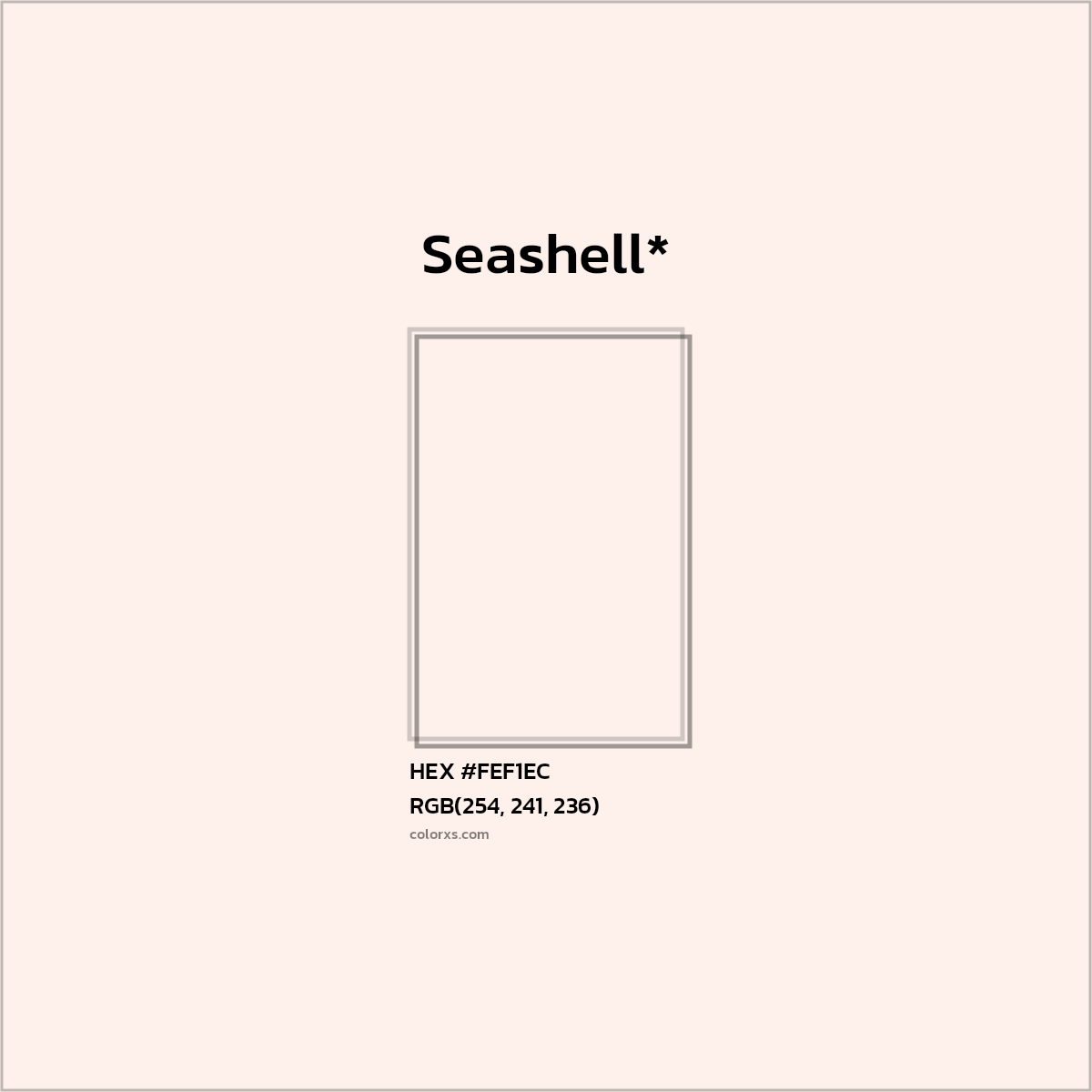 HEX #FEF1EC Color Name, Color Code, Palettes, Similar Paints, Images