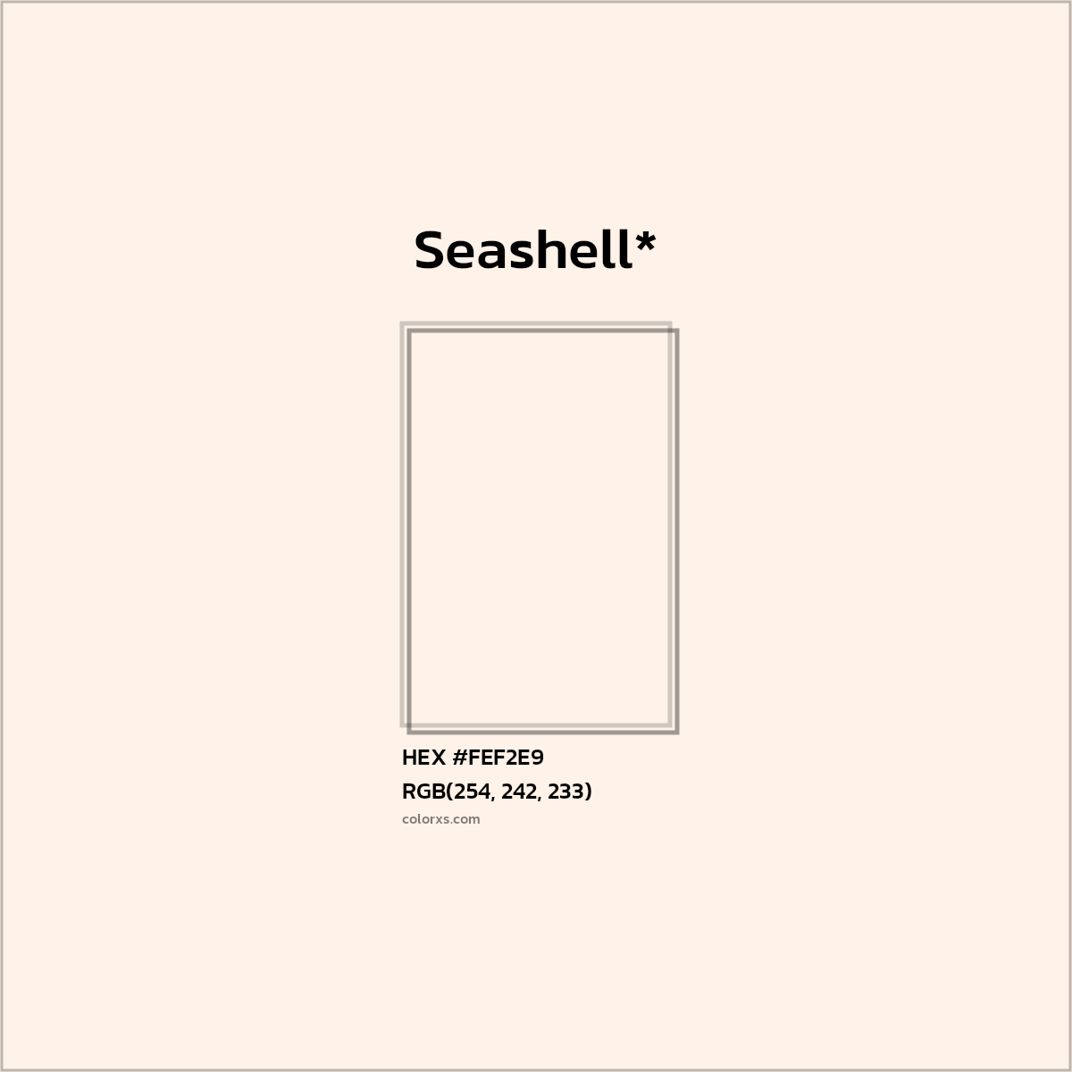 HEX #FEF2E9 Color Name, Color Code, Palettes, Similar Paints, Images