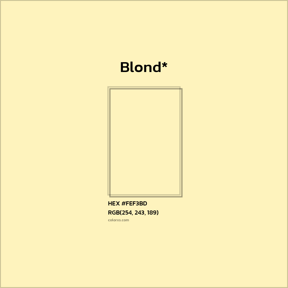 HEX #FEF3BD Color Name, Color Code, Palettes, Similar Paints, Images