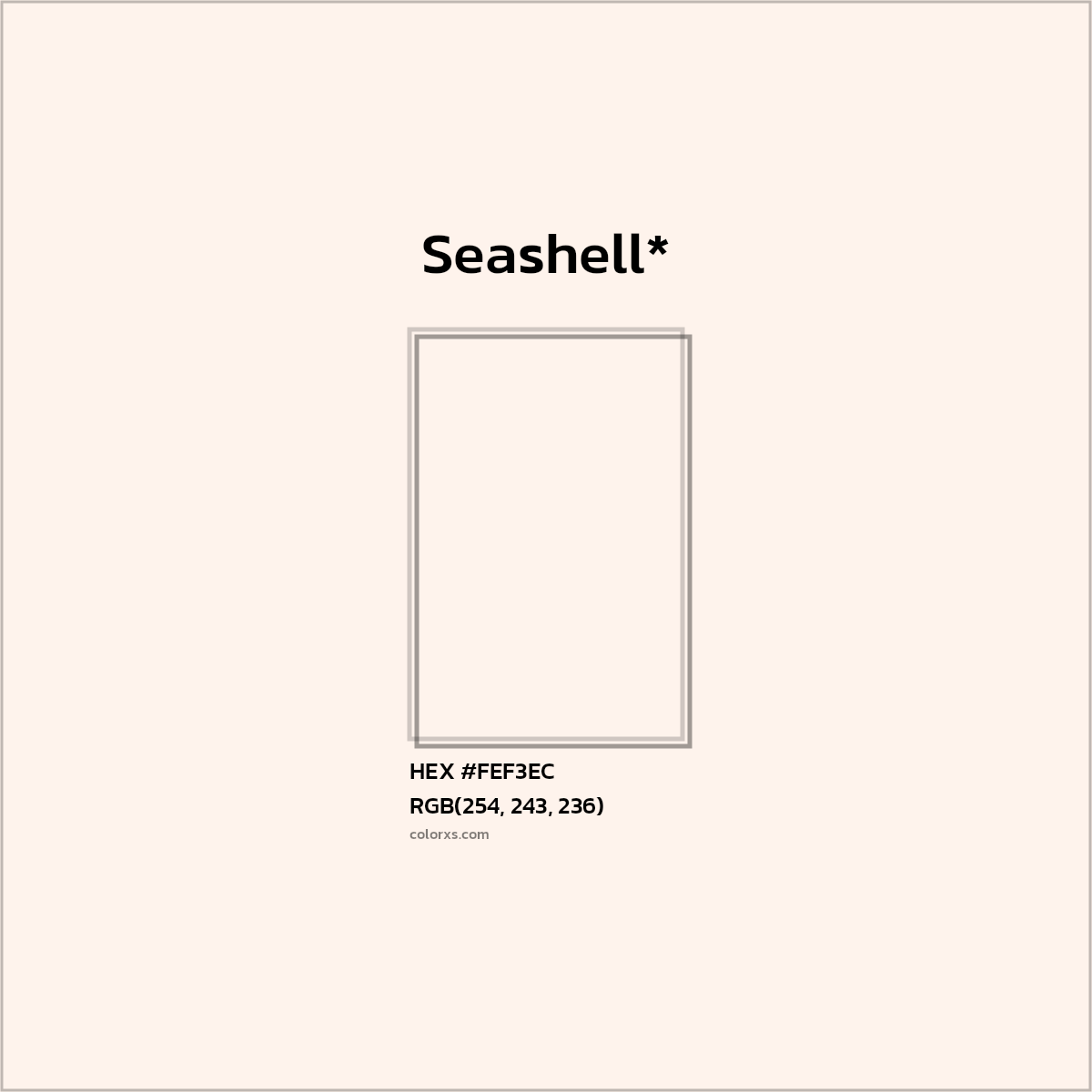 HEX #FEF3EC Color Name, Color Code, Palettes, Similar Paints, Images