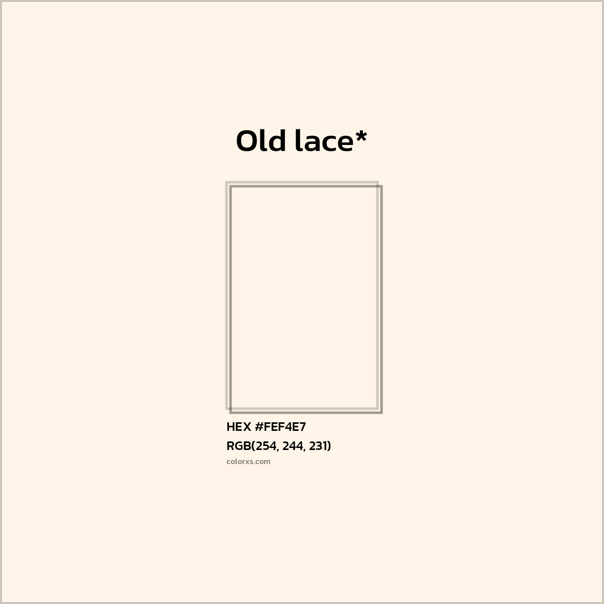 HEX #FEF4E7 Color Name, Color Code, Palettes, Similar Paints, Images